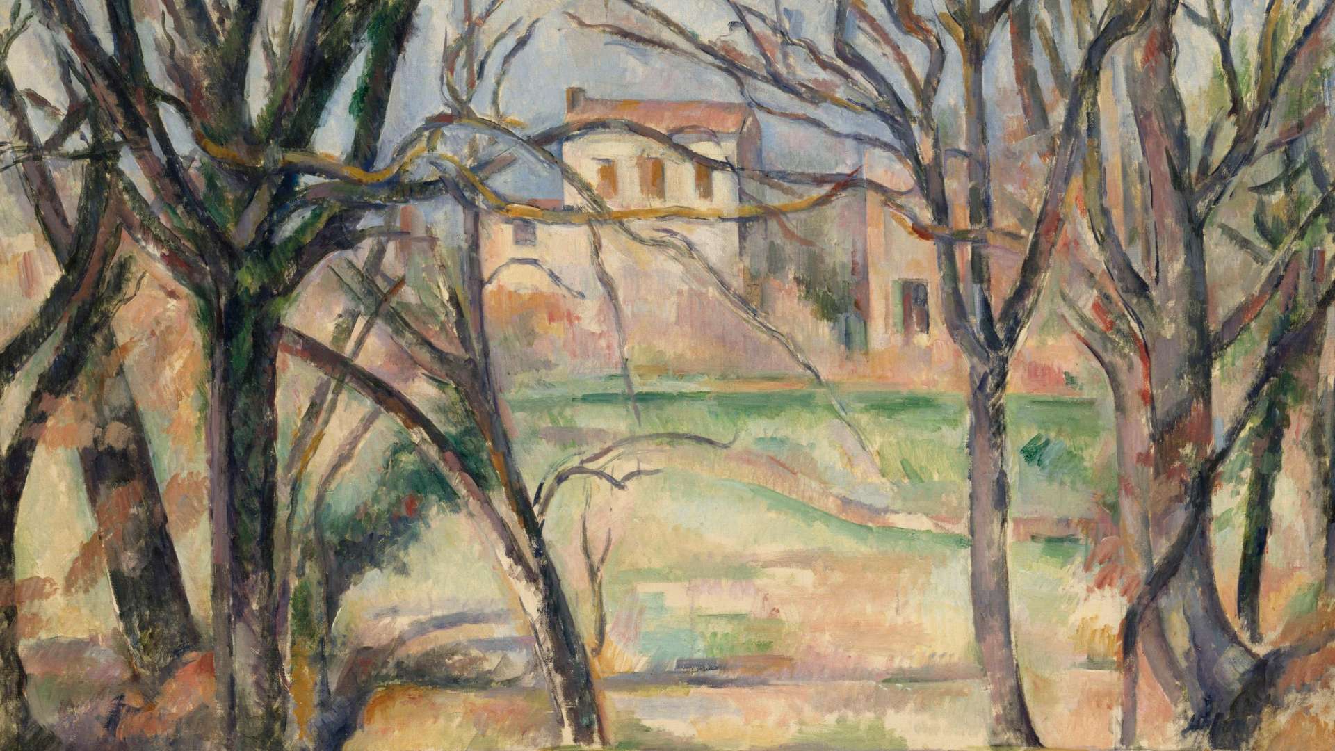 Paul C&eacute;zanne, Arbres et maisons | &copy; 2024 RMN Grand Palais / Herv&egrave; Lewandowski / RMN-GP / Ditst. I Photo: SCALA Firenze