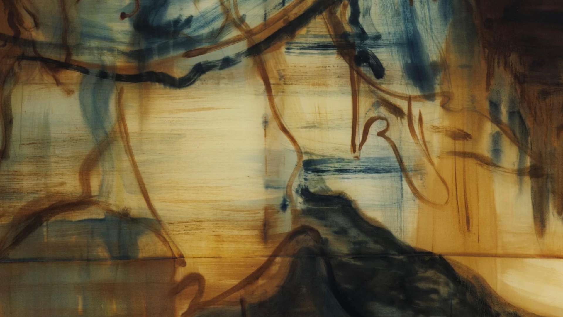 Malik Thomas Jalil Kydd, They Invaded at Night, Detail, 2025, Oil and charcoal on silk | Courtesy &copy; Malik Thomas Jalil Kydd