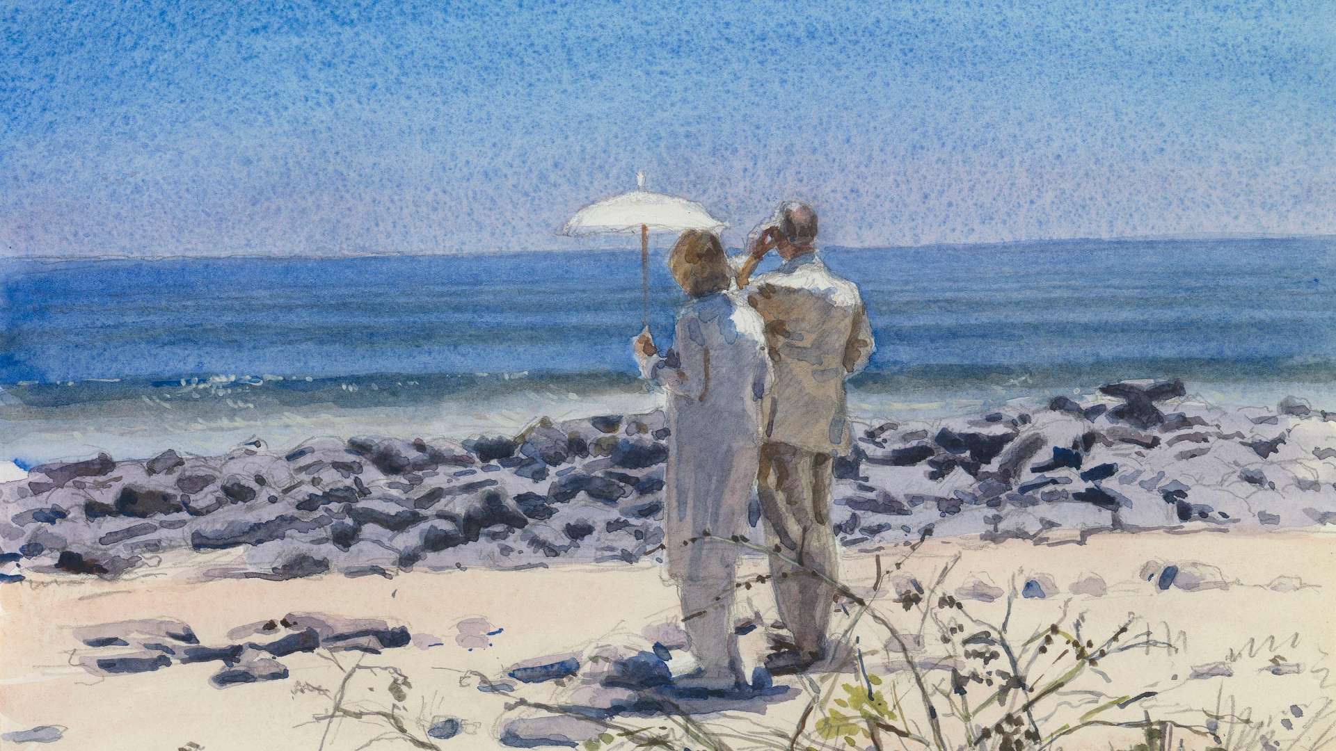 Richard Foster, Their Royal Highnesses on North Seymour Island, 2009 | Courtesy &copy; Royal Collection Trust