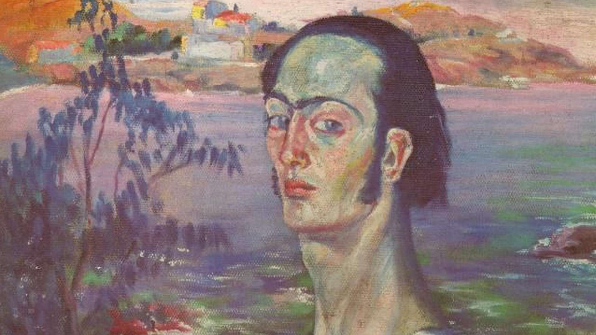 Salvador Dal&iacute;, Autoritratto con collo di Raffaello, 1921 circa | Courtesy Palazzo Cipolla Museo del Corso - Polo Museale