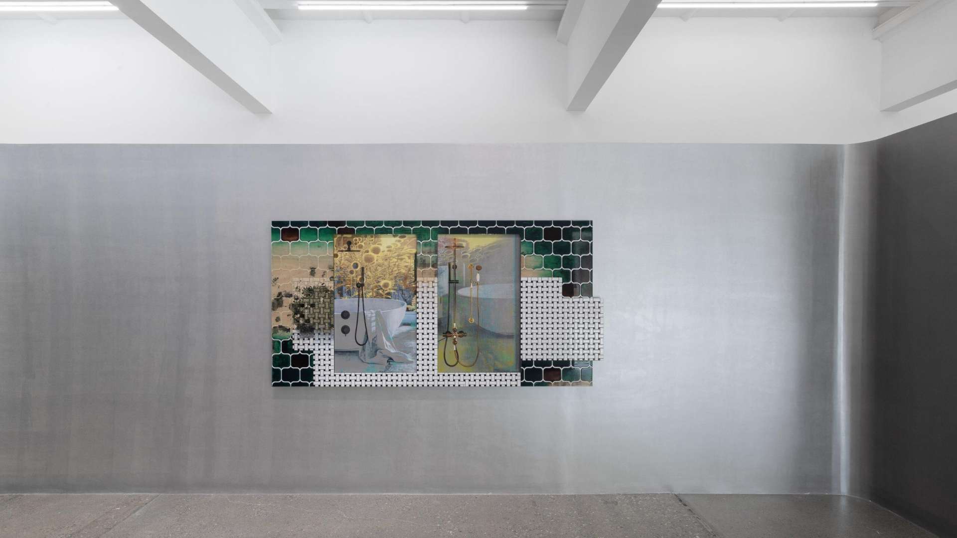 Wan Chaoqian, Clean #10, 2025, Mixed media on wooden panel and linen, 120 &times; 240 cm | &copy; Wan Chaoqian | Courtesy Magician Space Beijing