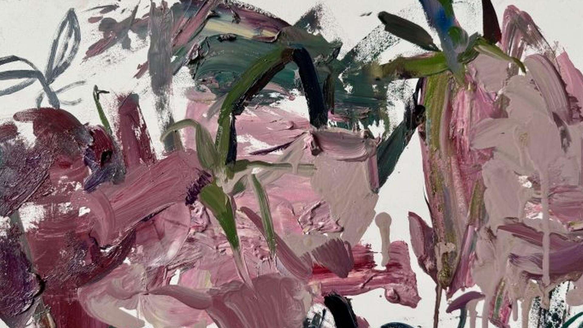 Liu Min, Rain-blessed Rose, 2025, Oil on fiberboard, 30 &times; 40 cm | Courtesy Aye Gallery