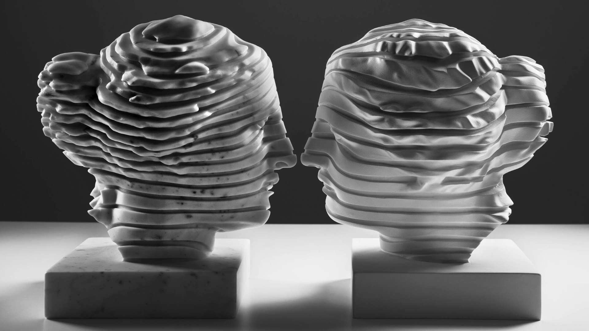 Andrea Crespi, Head of Aphrodite, 2024, Carrara marble and resin | Courtesy &copy; Andrea Crespi