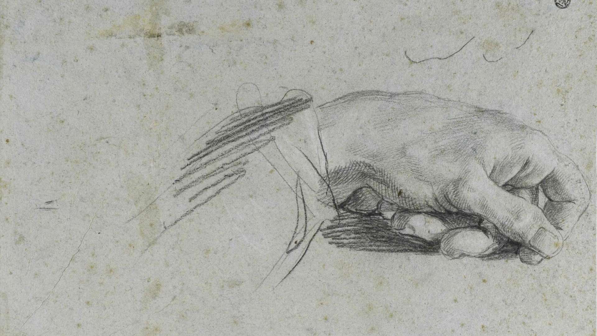 Annibale Carracci, Preparatory drawing for the Farnese Gallery, Circa 1583