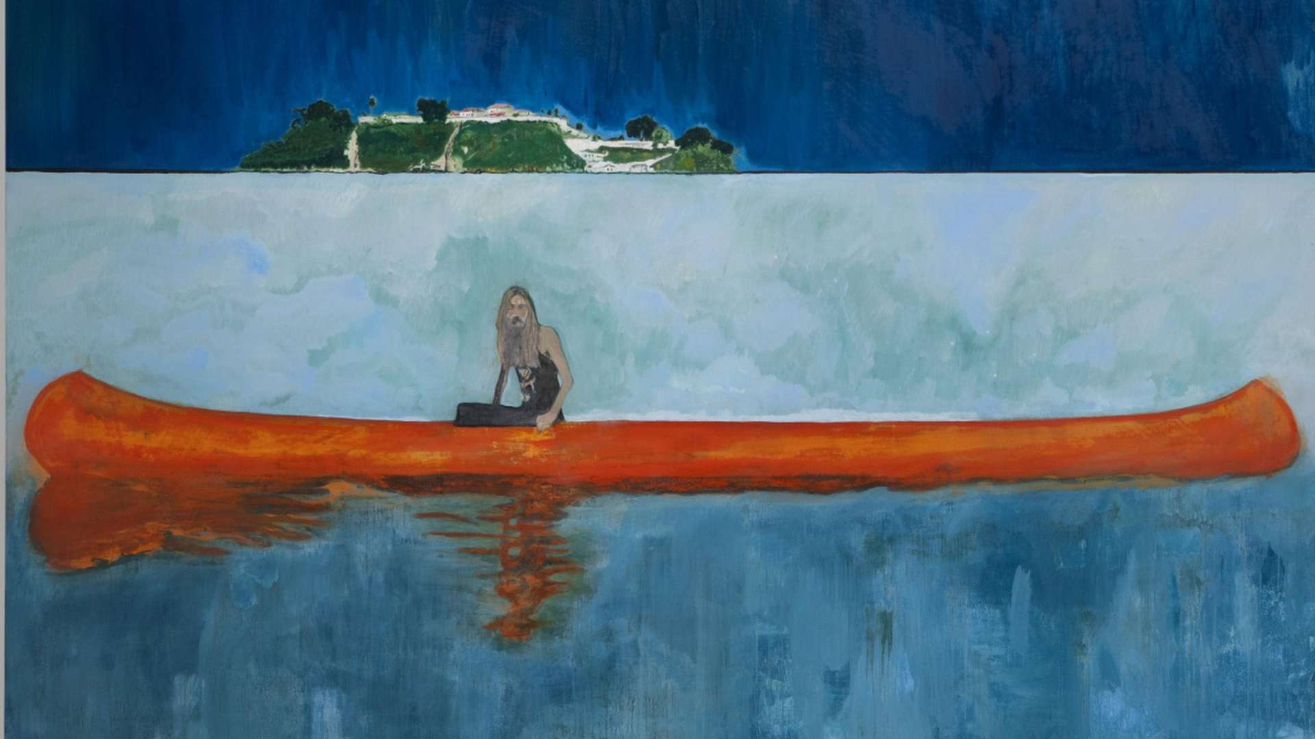Peter Doig (Edinburgh, 1959), 100 Years Ago, 2001, Oil on canvas, Purchase 2022 Centre Pompidou, Paris Mus&eacute;e national d&rsquo;art moderne - Centre de cr&eacute;ation industrielle