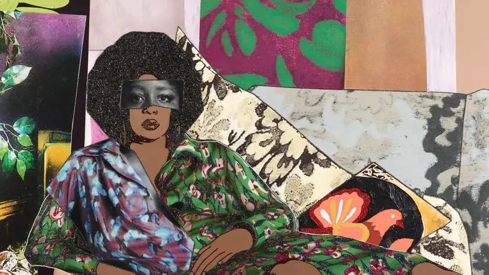 Mickalene Thomas, Afro Goddess Looking Forward, 2015 | Courtesy 2025 Mickalene Thomas / ADAGP, Paris