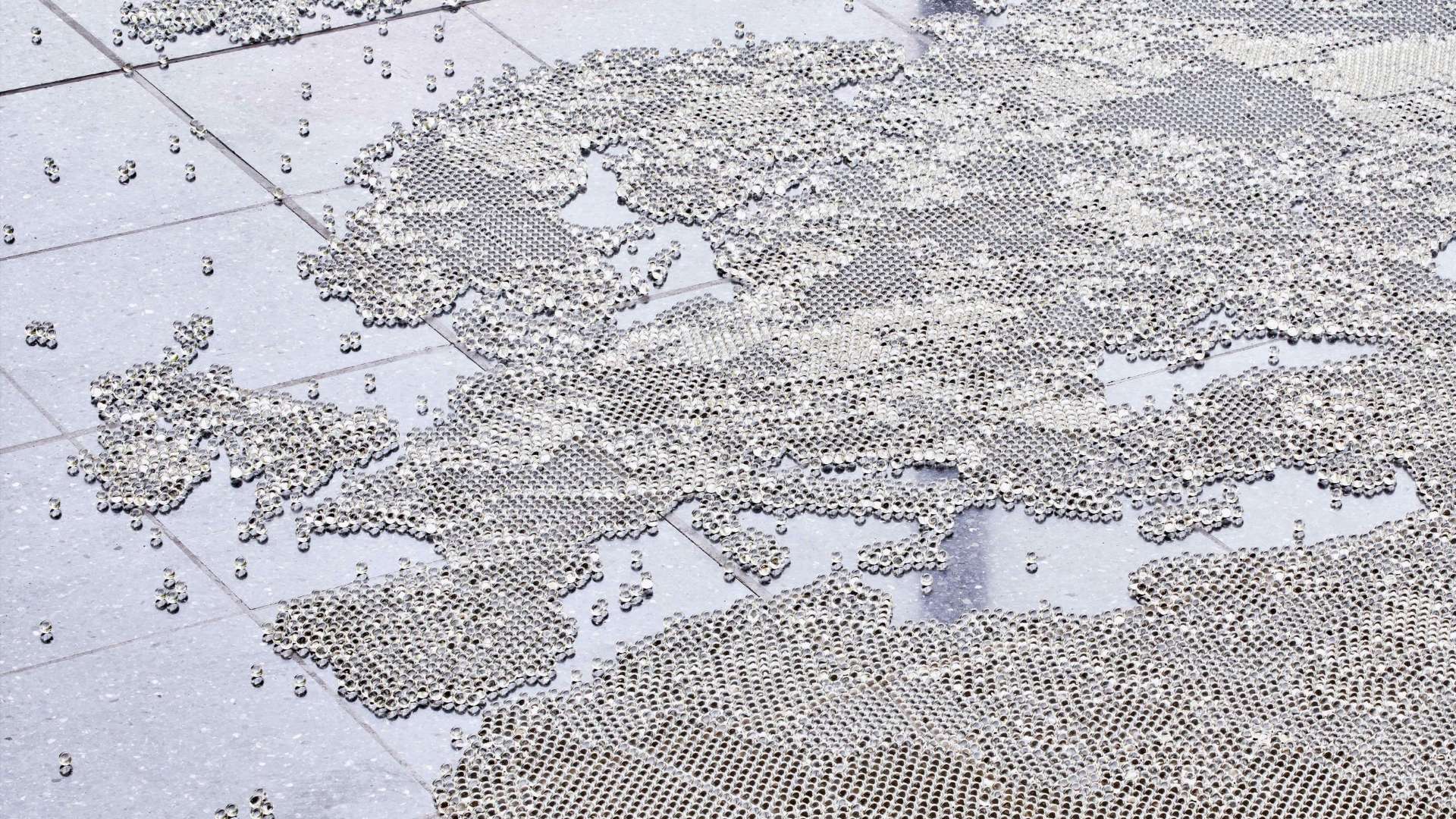 Mona Hatoum, Map, 2023, Lehmbruck Museum, Duisburg | Photo: Dean Saric | &copy; Mona Hatoum | Courtesy Lehmbruck Museum