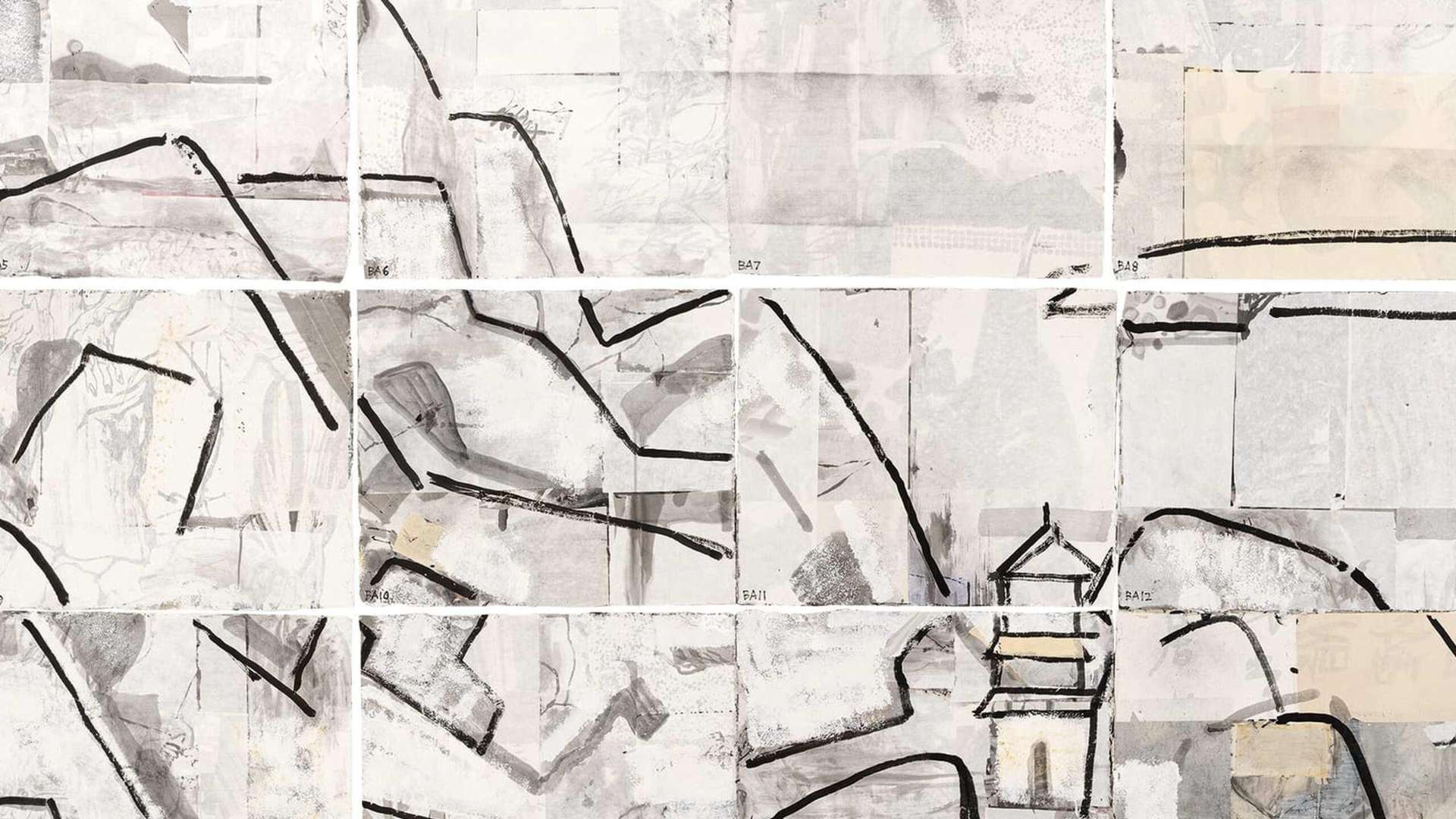 Wang Jieyin, Landscape BA, 2024, Mixed Media on Paper, 204 &times; 248 cm