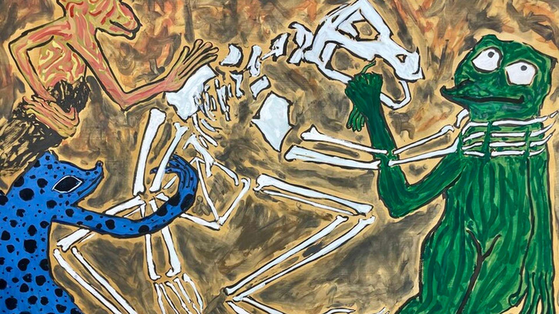 Fu Baoyi, Resurrection, 2025, Pigmento base d'acqua e inchiostro su tavola, 60 &times; 80 cm | &copy; Fu Baoyi | Courtesy ShanghART M50