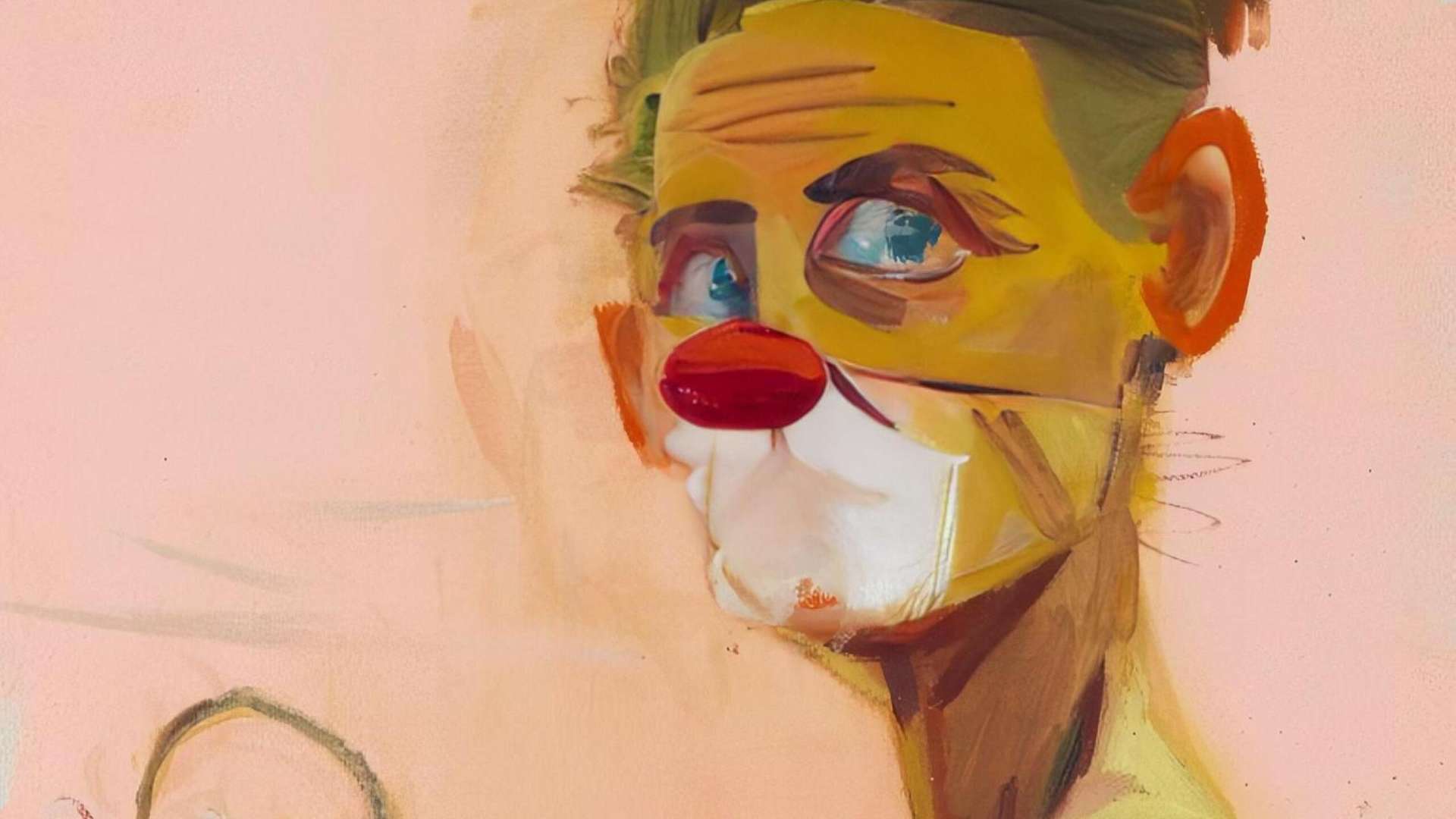 Nina Childress, Autoportrait clown / fleur, 2020, Mus&eacute;e d&rsquo;Art Moderne, Paris | Courtesy &copy; Nina Childress / Art : Concept, Paris | &copy; Nina Childress, ADAGP, Paris 2026 | Foto: Julien Vidal