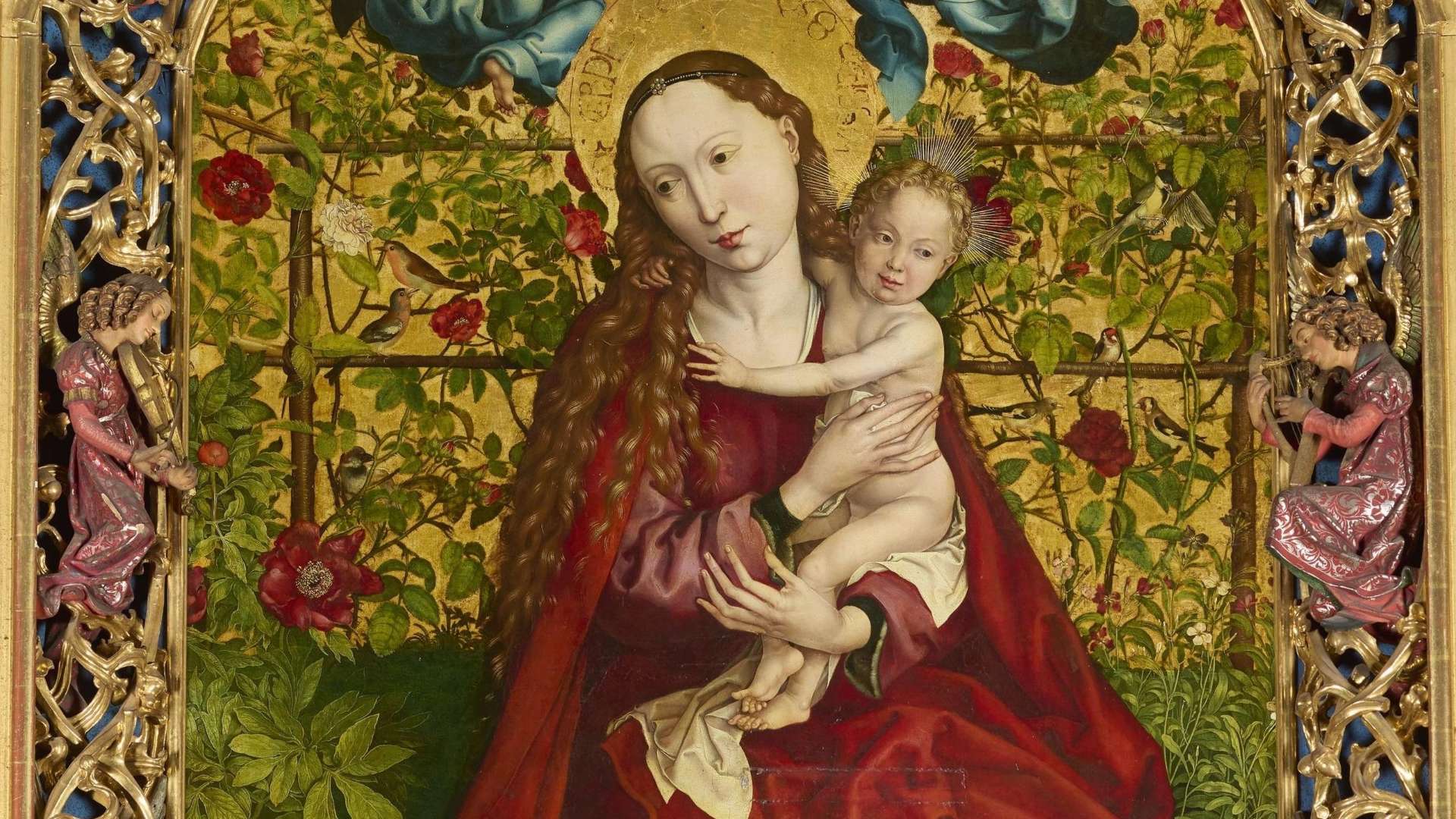 Martin Schongauer, The Virgin in the Rose Bush, 1473, Dominican Church, Colmar | Courtesy &copy; Grand Est Region, Parish Council of the Collegiate Church of Saint-Martin in Colmar