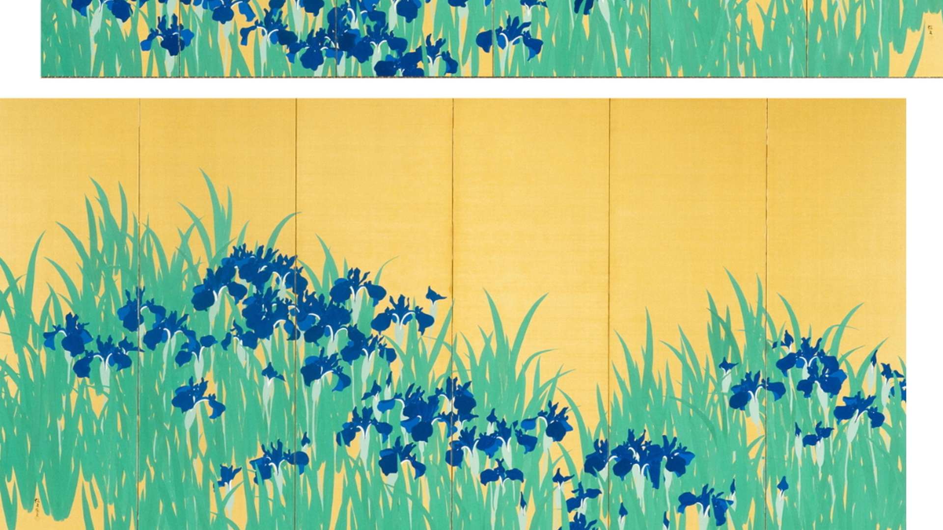 Konoshima Okoku, Irises, Taishō Era, 1917 | Courtesy &copy; Estate Konoshima Okoku, Sen-Oku Hakukokan Museum, Tokyo