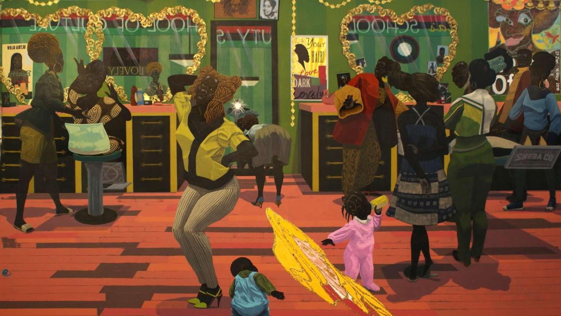 Kerry James Marshall, School of Beauty, School of Culture, 2012, Birmingham Museum of Art, Alabama | Courtesy &copy; Kerry James Marshall and Jack Shainman Gallery, New York | Photo: M. Sean Pathasema