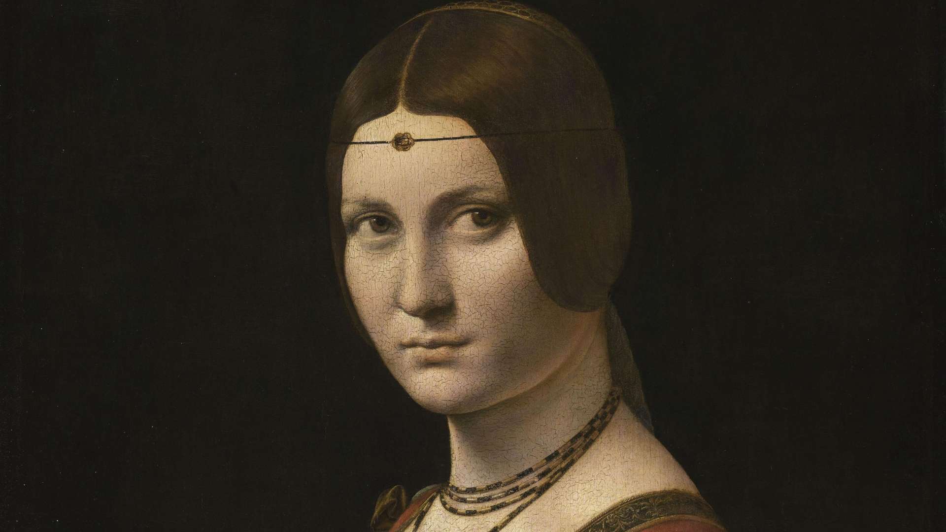 Leonardo da Vinci, Portrait of a Woman, Incorrectly known as La Belle Ferronni&egrave;re, Circa 1490-1497, Oil on panel (walnut), 63.5 &times; 44.5 cm, Mus&eacute;e du Louvre | Courtesy &copy; GrandPalaisRmn | Photo: Michel Urtado