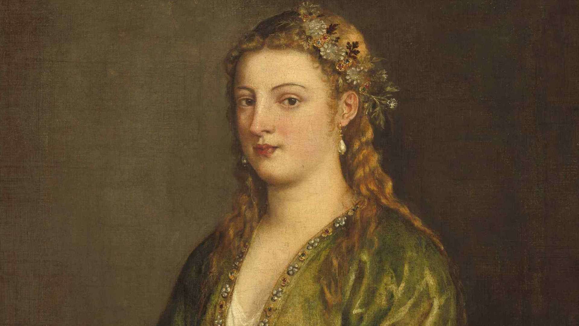 Titian Vecellio, Woman with an Apple, Circa 1550-1555