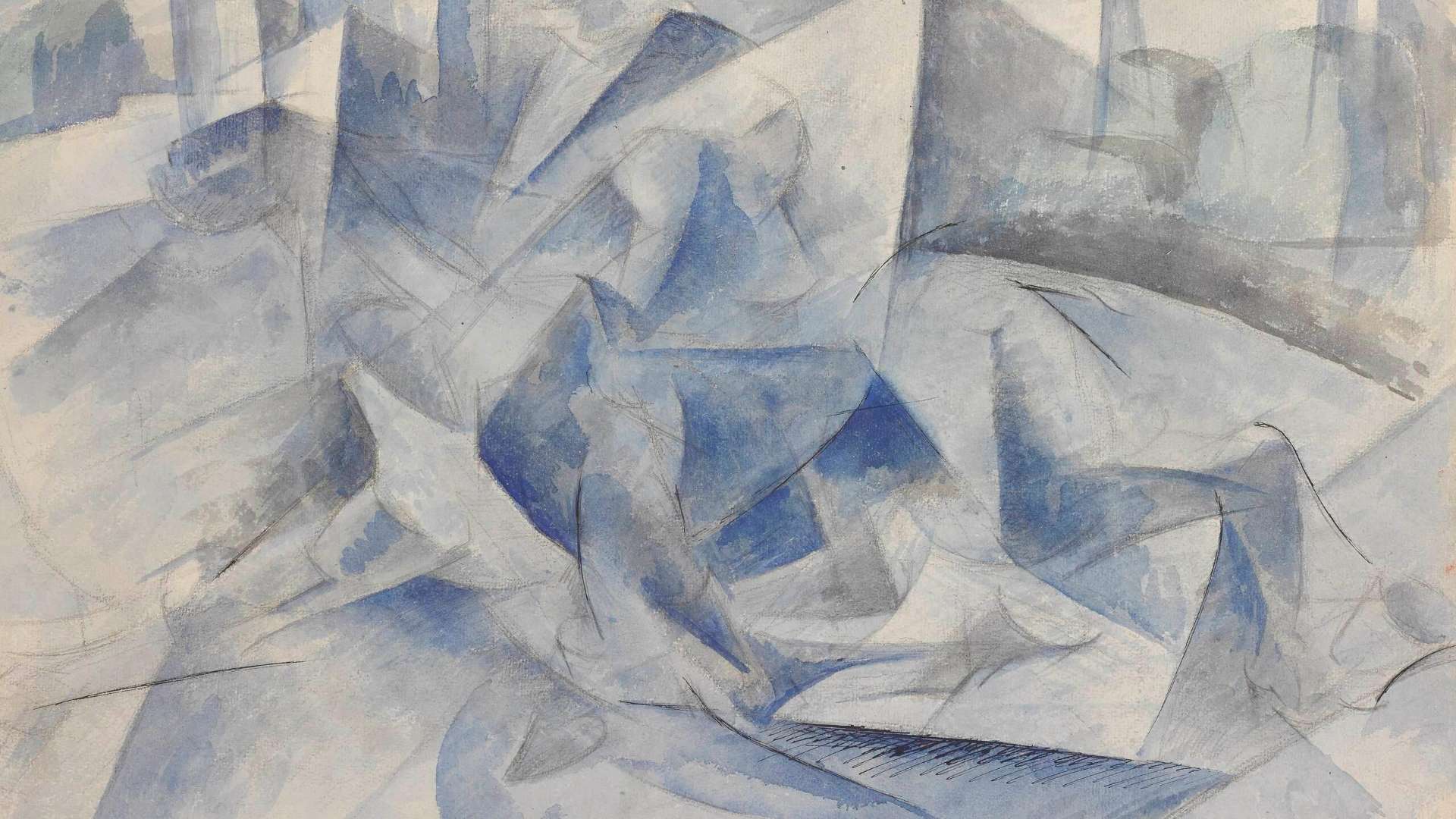 Umberto Boccioni, Horse + Rider + Houses, 1914, Drawings Cabinet, Castello Sforzesco, Milan | &copy; Comune di Milano