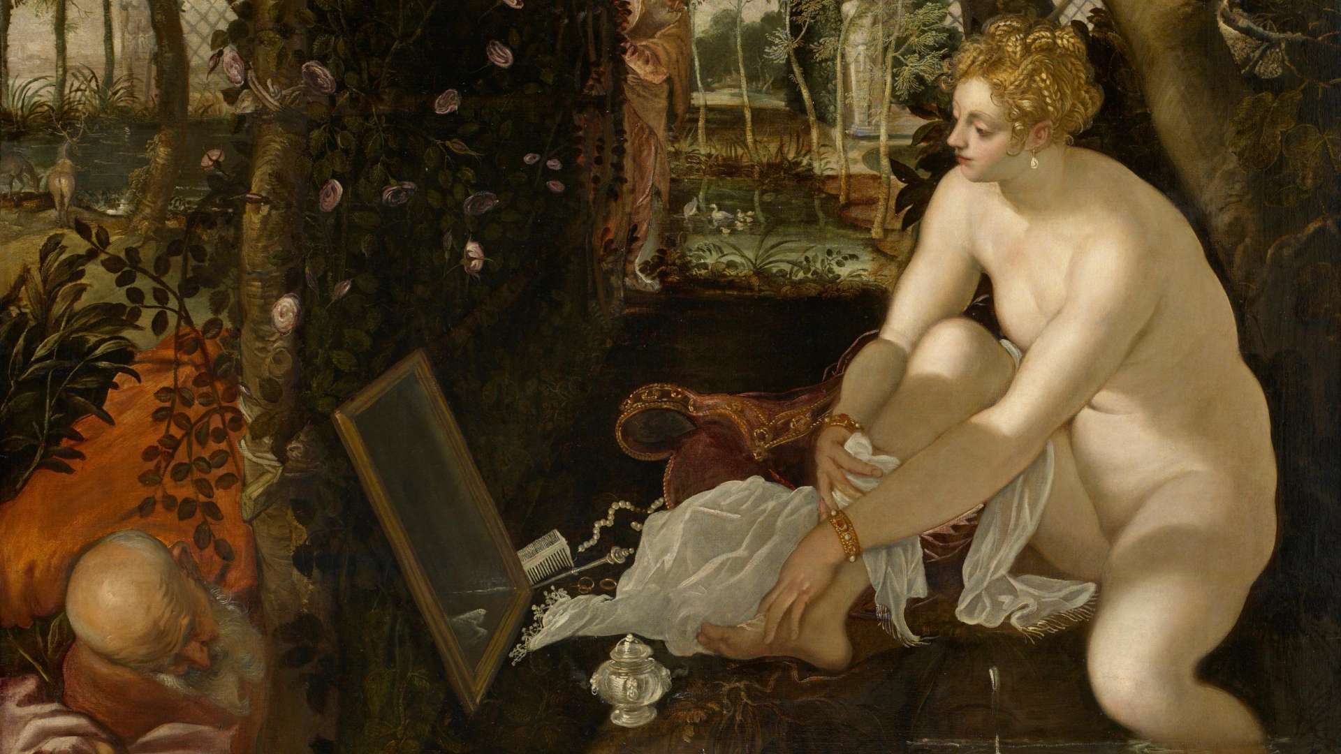 Tintoretto, Susannah and the Elders, Mid-1550s, Oil on canvas, 194 &times; 147 cm, Gem&auml;ldegalerie, Kunsthistorisches Museum, Wien