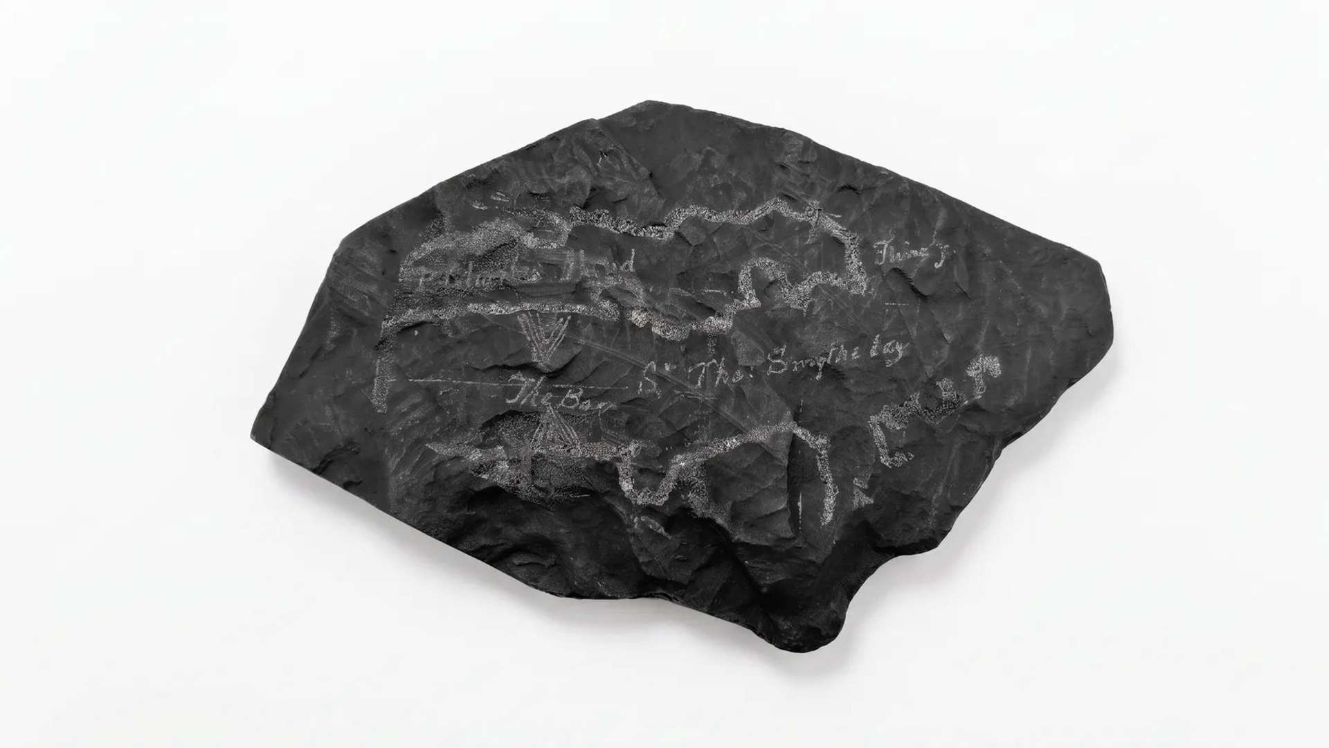 Maya Kramer, Table of Contents, 2026, Charcoal powder and binder, 17 &times; 12 &times; 1.8 cm | Courtesy Capsule Shanghai