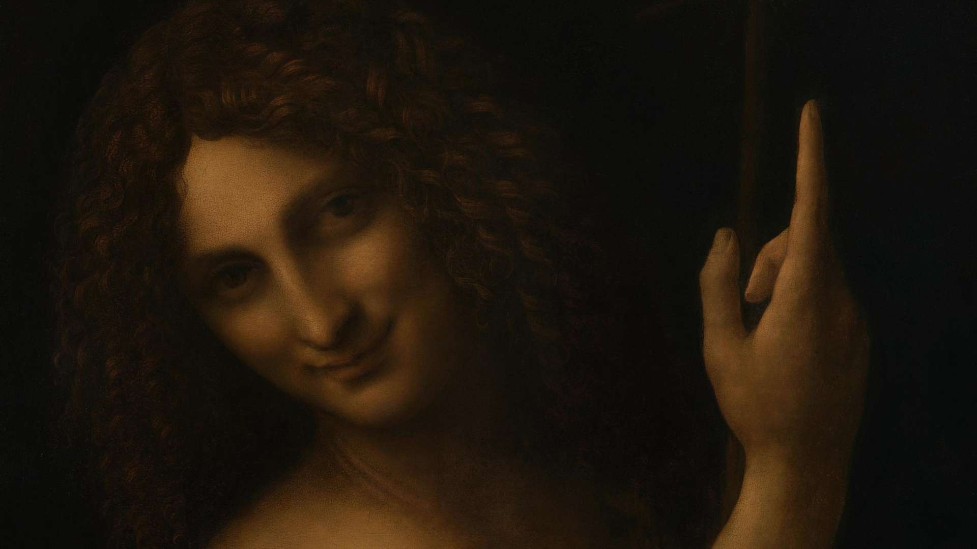 San Giovanni Battista by Leonardo da Vinci at the Louvre Abu Dhabi