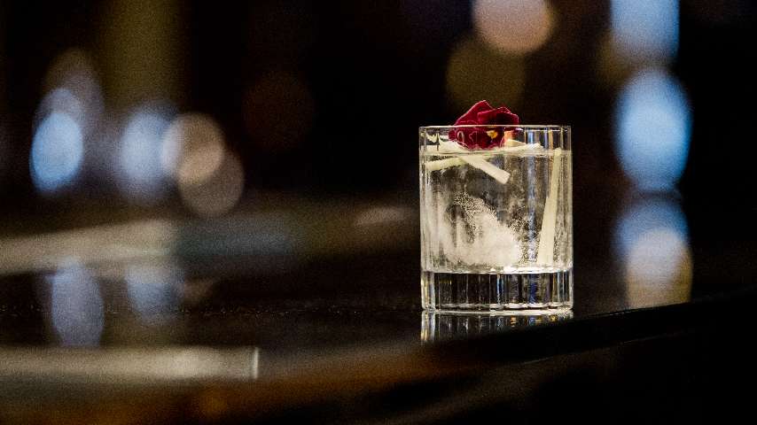 One of our cocktails on the table of the Spirit Room at The Bvlgari Hotel London One of our cocktails on the table of the Spirit Room at The Bvlgari Hotel London