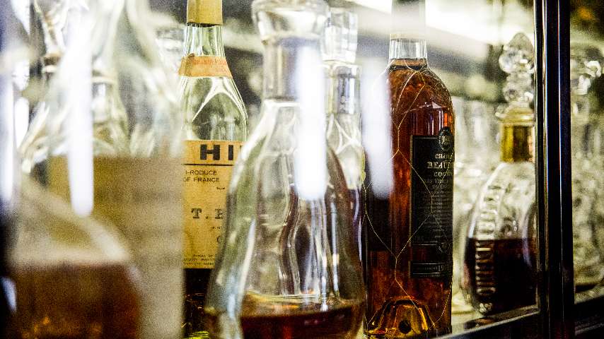 A close up of our wines and spirits in the Spirit Room at The Bvlgari Hotel London A close up of our wines and spirits in the Spirit Room at The Bvlgari Hotel London